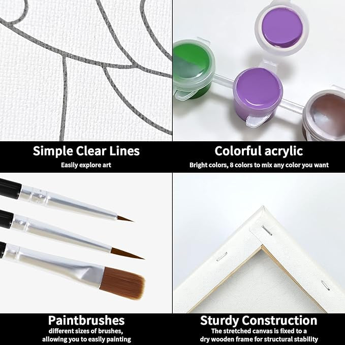 Sunset Hearts Sip n Paint Kit