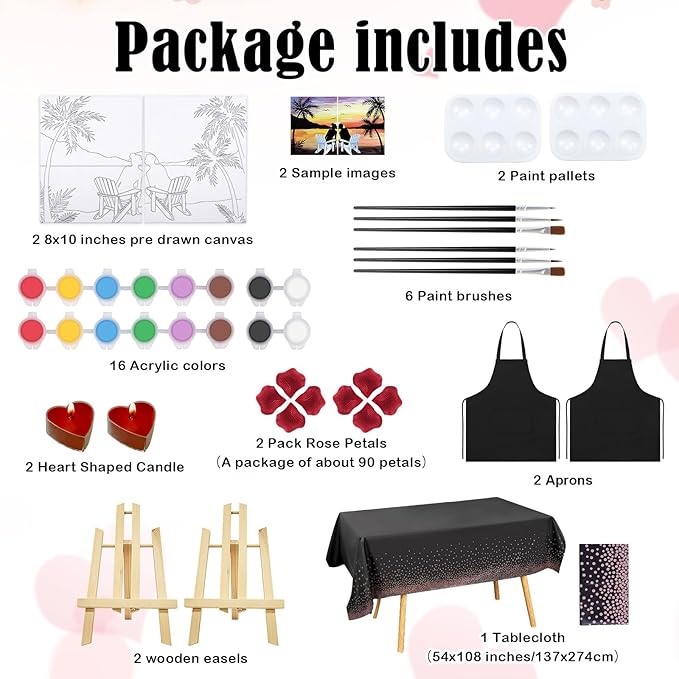 Romantic Sunset Sip & Paint Full Kit