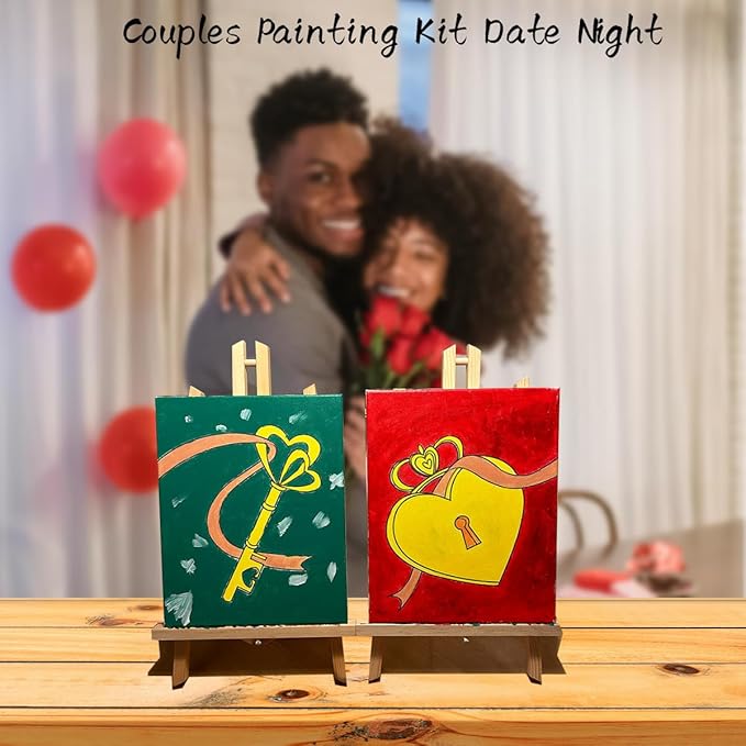“Key to My Heart” at Home Sip n Paint Kit