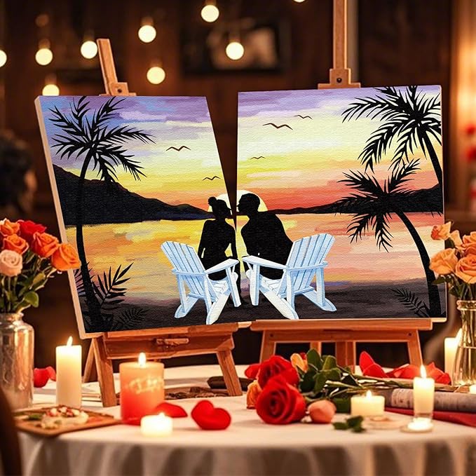 Romantic Sunset Sip & Paint Full Kit
