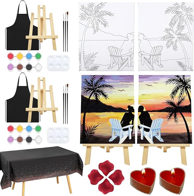Romantic Sunset Sip & Paint Full Kit