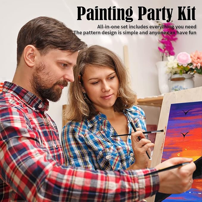 Sunset Hearts Sip n Paint Kit